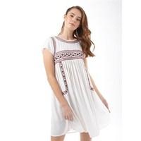 brave soul womens ruby smock dress ecru