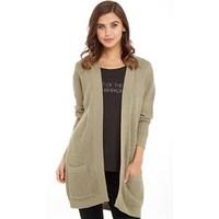 Brave Soul Womens Antison Cardigan With Pockets Moss Green