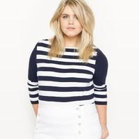 Breton T-shirt with 3/4 Length Sleeves