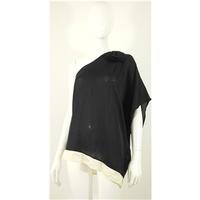 Brand New River island full black asymmetrical blouse size 6