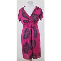 Bravissimo; Size 12RC: Pink & navy calf length dress