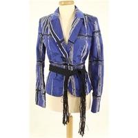 brand new with tags airfield size 6 blue white and black patterned jac ...