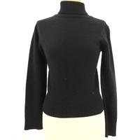brora size 8 high quality soft and luxurious pure cashmere black jumpe ...