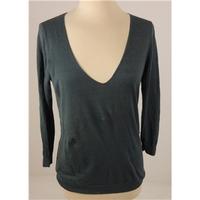 Brand New With Tags Brora Size 10 Green Linen Mix Jumper