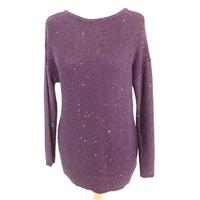 Brand New Without Tags M&S Collection Size 8 Purple Jumper with Purple Sequins