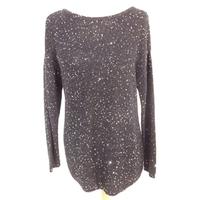 Brand New Without Tags M&S Collection Size 8 Black Jumper with Silver Sequins