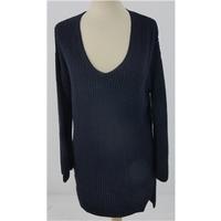 Brand New Without Tags M&S Collection Size 8 Navy Blue Cotton Mix Jumper