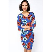 Bright Floral Navy Dress