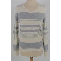 Brand New Without Tags M&S Collection Size 8 Cream and Grey Striped Cashmere Jumper
