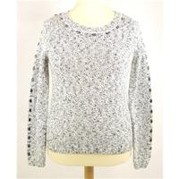 brand new without tags ms collection size 8 white ande grey woollen bl ...