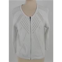brand new without tags ms collection size 8 white cotton cardigan