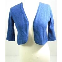Brora Size 10 High Quality Soft and Luxurious Pure Cashmere Azure Blue Shrug
