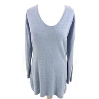 Brora Size 12 High Quality Soft and Luxurious Pure Cashmere Powder Blue Jumper