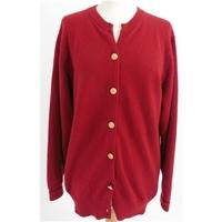 Brora Size 16 High Quality Soft and Luxurious Pure Cashmere Scarlet Cardigan