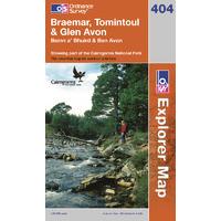 braemar tomintoul glen avon os explorer active map sheet number 404