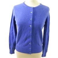 Brora Size 10 High Quality Soft and Luxurious Pure Cashmere Blue Cardigan