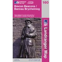 brecon beacons os landranger map sheet number 160