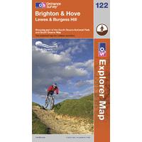 Brighton & Hove - OS Explorer Active Map Sheet Number 122