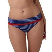 Britt Stripe Fold Pant - Cobalt and White