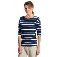 brakeburn womens nautical stripe 34 t shirt navy