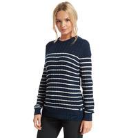 Brakeburn Women\'s Striped Cable Jumper, Navy