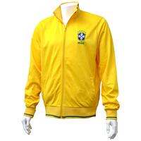 Brazil Cbf Men\'s Football Crest Jacket - Yellow, Medium