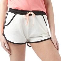 brave soul womens linford running shorts creamblackcoral