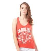 brave soul womens carolina printed vest retro redwhite