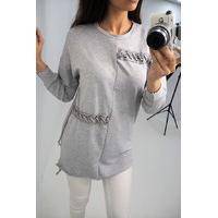 breanna eyelet lace up sweatshirt