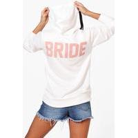 Bride Slogan Hoody - white