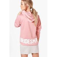 bridesmaid slogan hoody baby pink