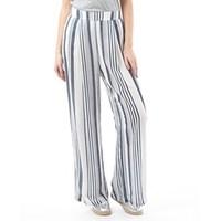 brave soul womens claudia wide leg trousers whitedenim stripe