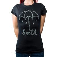 Bring Me The Horizon Diamante Umbrella Skinny T Shirt (black) - Xx-large