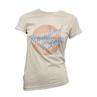 Bravado Mumford & Sons - Sun Script Women\'s T-shirt Beige Large