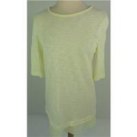 Brand New Without Tags M&S Collection Size 8 Speckled Yellow and White Cotton Mix Top