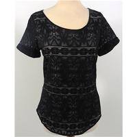 Brand New Without Tags M&S Collection Size 8 Black Top with a Lace Front