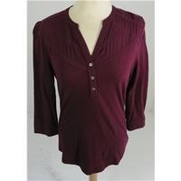 Brand New Without Tags M&S Woman Size 8 Purple Cotton Top