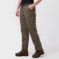 brasher womens double zip off trousers brown