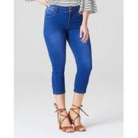Bright Blue Shape & Sculpt Crop Jeans