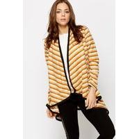 bright striped fleece poncho cardigan