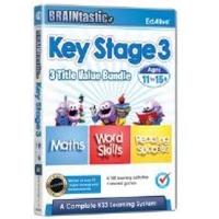 BRAINtastic v2 3 Titles Value Bundle (Maths Four/Word Skills Three/Reading Success Six for Ages 11 to 15 (Key Stage 3)