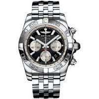 Breitling Watch Chronomat 44 Onyx Black Pilot Steel Bracelet