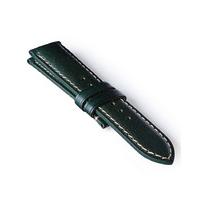 bremont leather strap green white 22mm regular