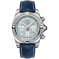 breitling watch chronomat 44 grey pearl diamond