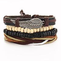 Bracelet Wrap Bracelet Leather Wings/Feather Gothic Vintage Special Occasion Gift Jewelry Gift Brown, 1pc