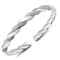 Bracelet/Cuff Bracelet/Silver Bracelet, Fashion Twist Sterling Silver Plated Bangles for Women Jewelry Christmas Gift 1 pcs
