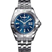 breitling watch galactic 41 metallica blue pilot steel bracelet