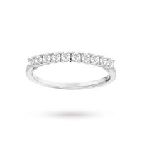 Brilliant Cut 0.33 Carat Claw Set Half Eternity Ring in 18 Carat White Gold - Ring Size K