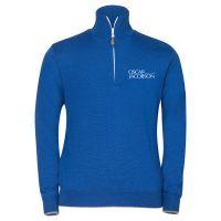 brett tour half zip lined sweater blue