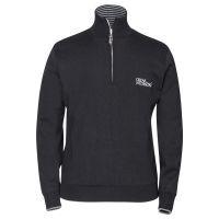 brett tour half zip lined sweater black